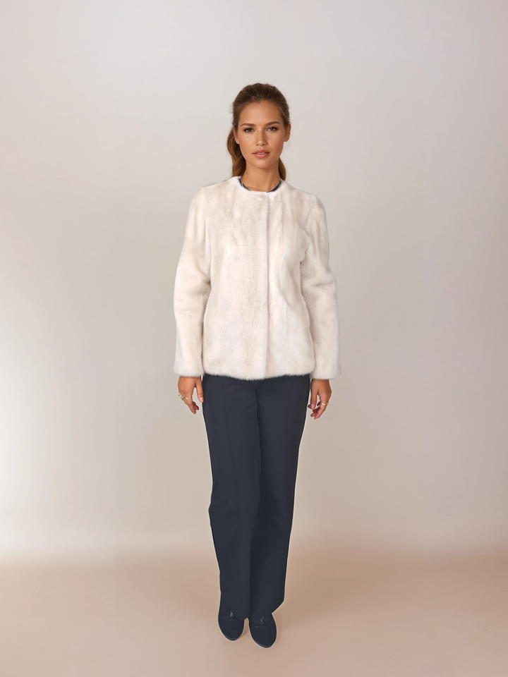 Chanel, 60 cm. - Mink - Women - Pearl