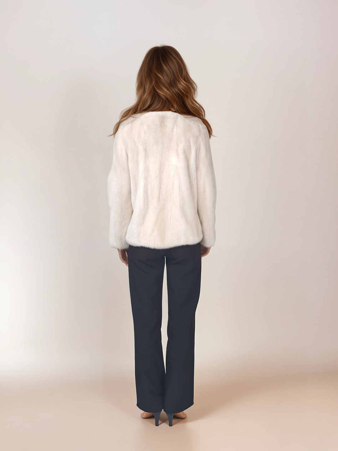 Chanel, 60 cm. - Mink - Women - Pearl