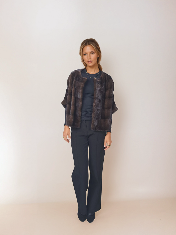 Tulle, 50 cm. - Mink - Women - Brown