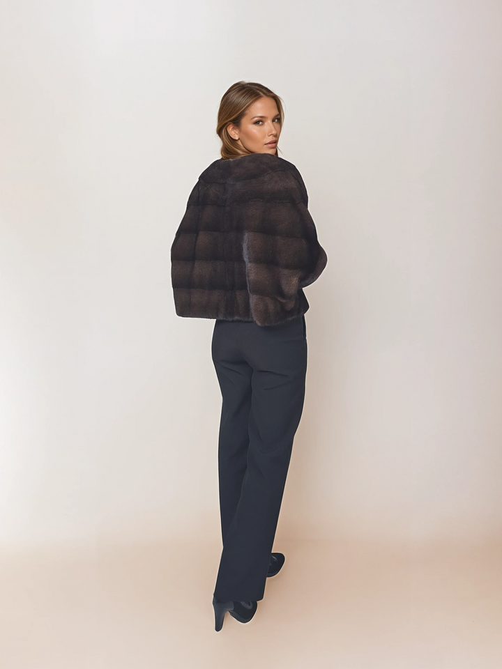 Tulle, 50 cm. - Mink - Women - Brown