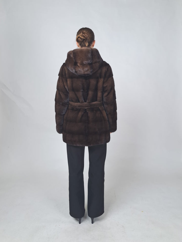 Victoria, 75 cm. - Hood - Mink - Women - Brown
