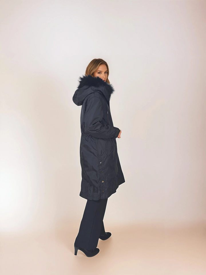 Calgary, 95 cm. - Hood - Textile - Women - Black