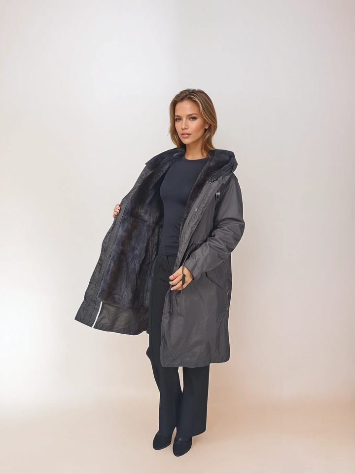Calgary, 95 cm. - Hood - Textile - Women - Army