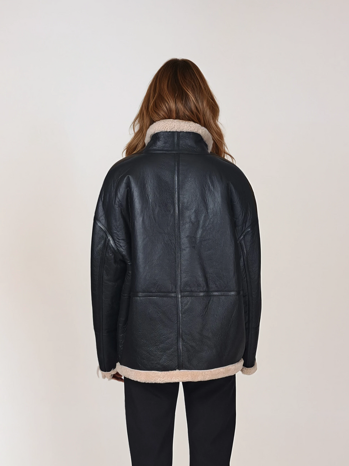 Junia, 65 cm. - Nappa Lamb Crack Washed - Damen - Schwarz