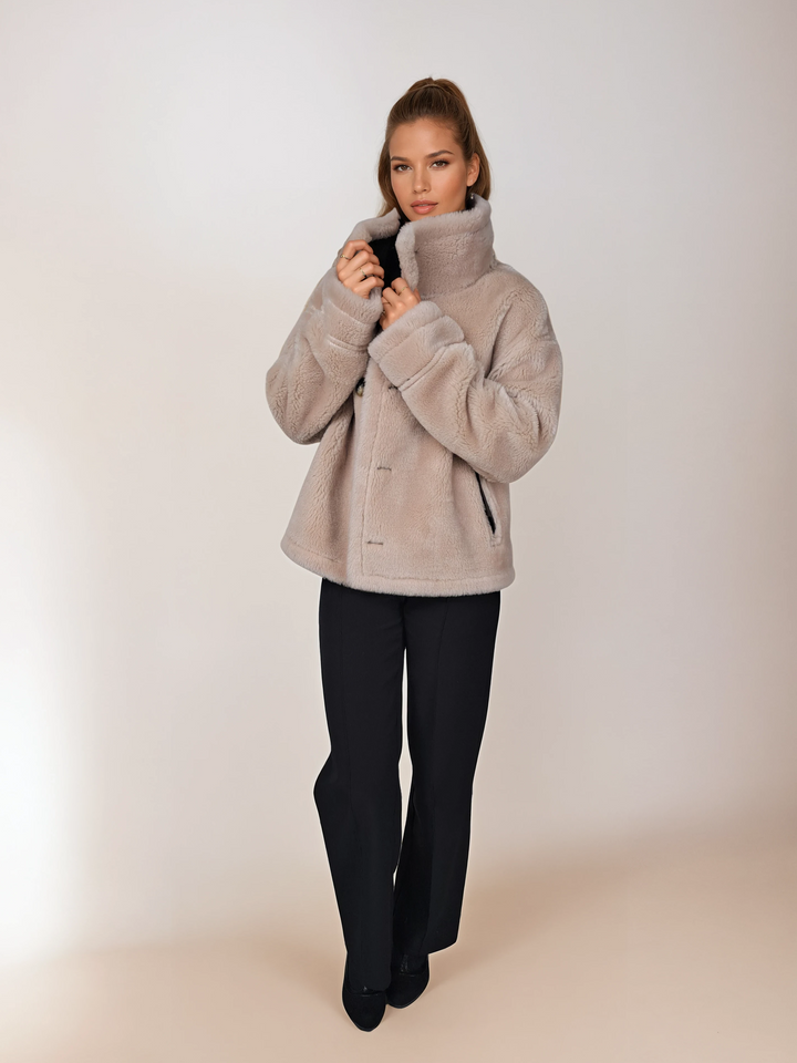 Heidi, 60 cm. - Collar - Air Wool - Women - Ganix Brown