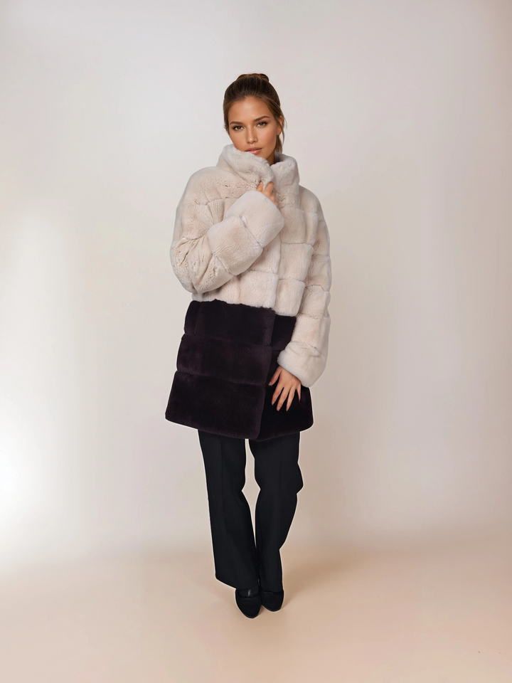 Hachan, 80 cm. - Rex - Women - Ivory & Wine