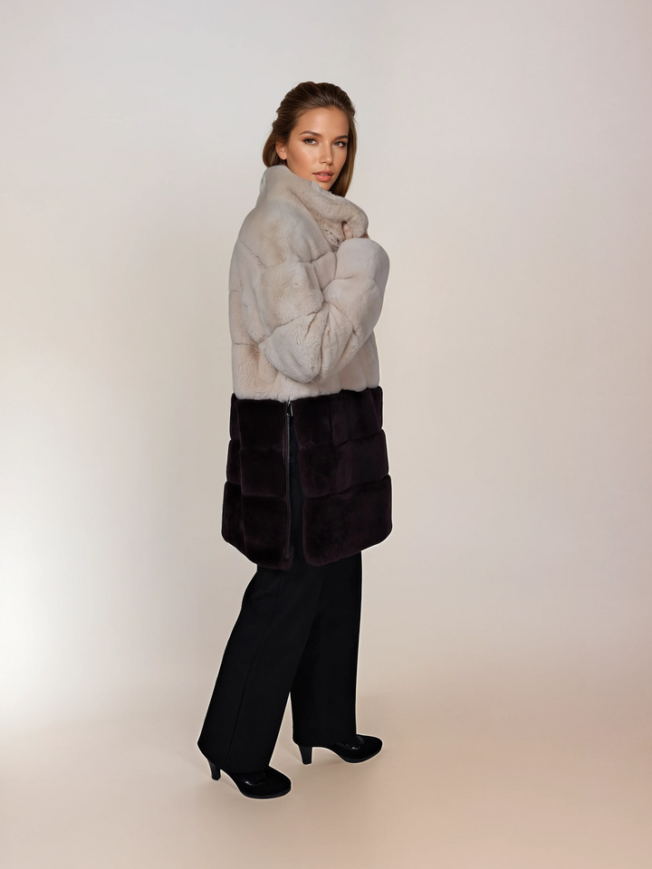 Hachan, 80 cm. - Rex - Women - Ivory & Wine