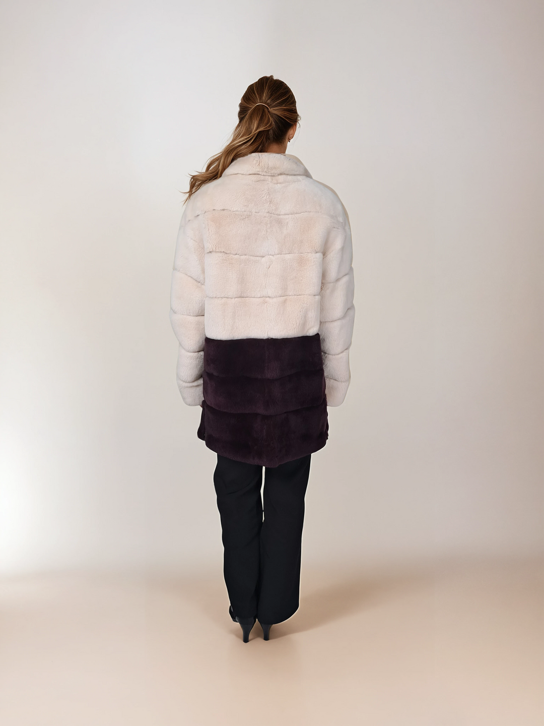 Hachan, 80 cm. - Rex - Women - Ivory & Wine