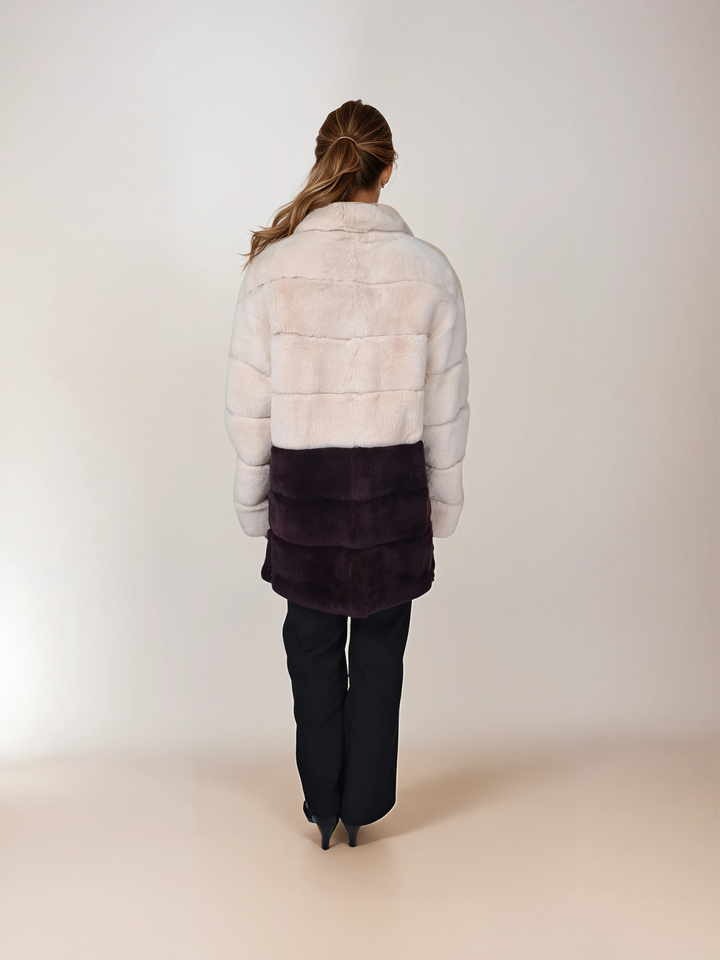 Hachan, 80 cm. - Rex - Women - Ivory & Wine