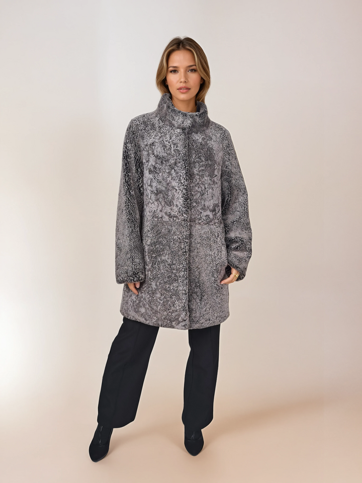 Innocente, 83 cm. - Collar - Nappa Lamb Brisa - Women - Dark Brown