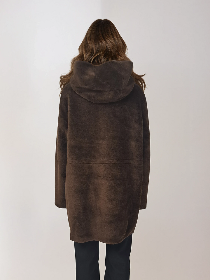 Iric, 85 cm. - Hood - Air Wool - Women - Brown