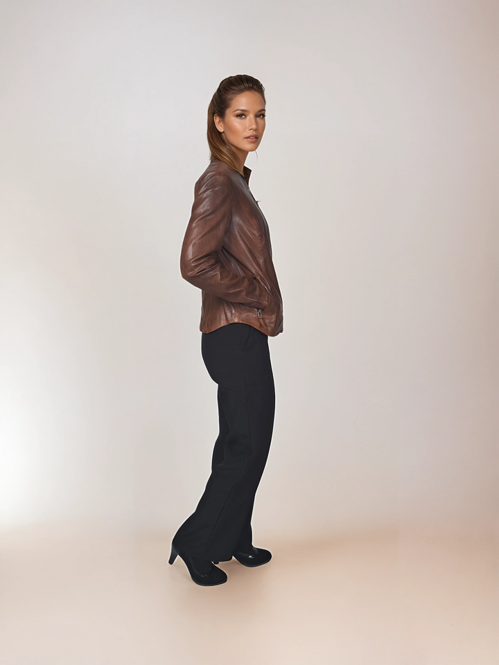 Desirae - Komfort, 60 cm. - Lamm-Malli-Leder – Damen – Kupferbraun