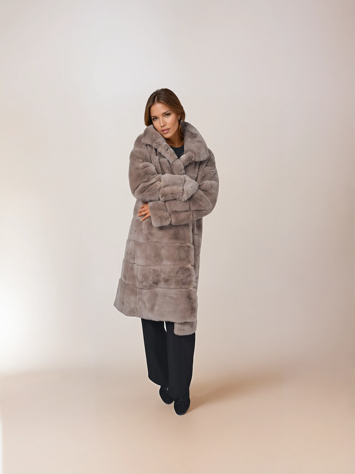 Petrovski, 100 cm. - Kragen - Rex - Damen - Cafe Latte