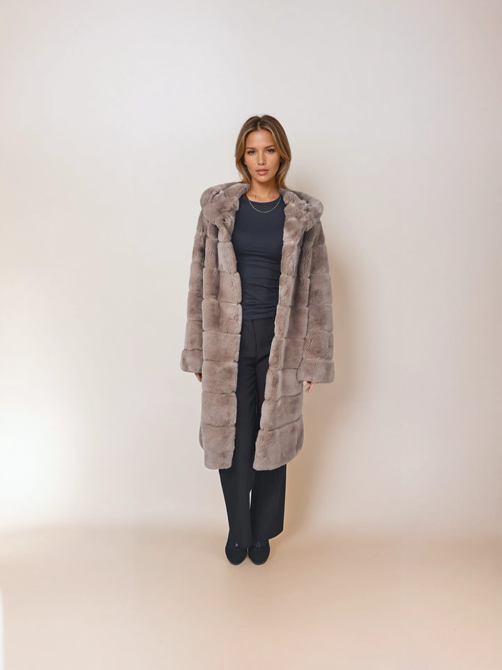 Petrovski, 100 cm. - Kragen - Rex - Damen - Cafe Latte