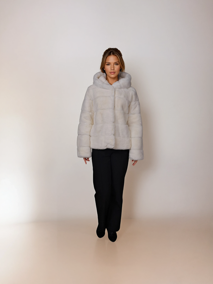 Petrovski, 60 cm. - Kapuze - Rex - Damen - Weiß