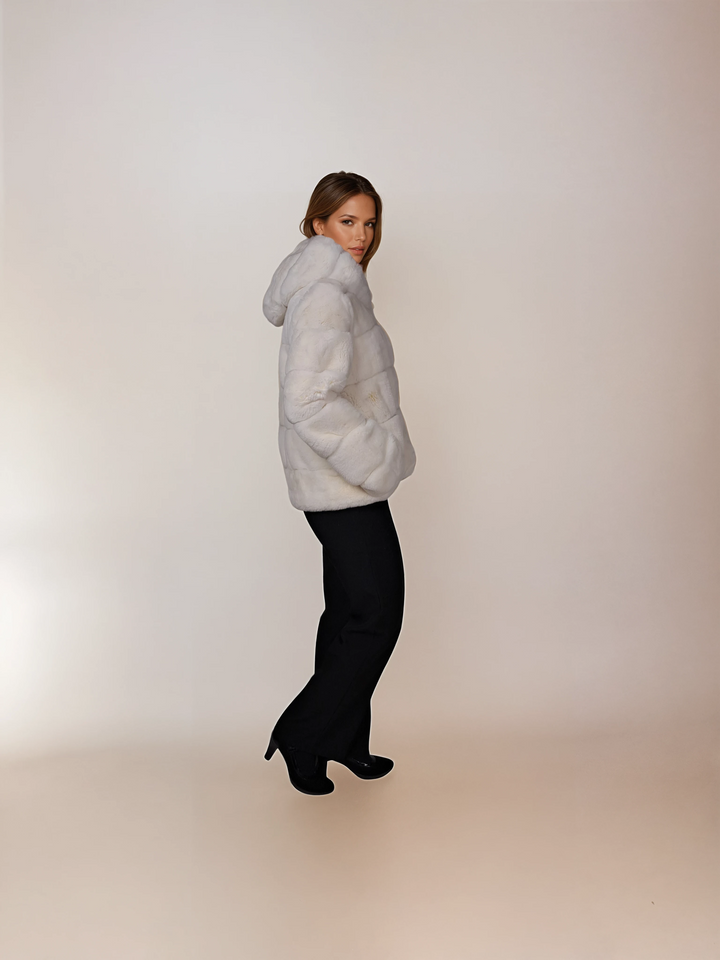 Petrovski, 60 cm. - Kapuze - Rex - Damen - Weiß