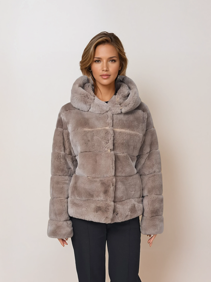 Petrovski, 60 cm. - Kapuze - Rex - Damen - Cafe Latte