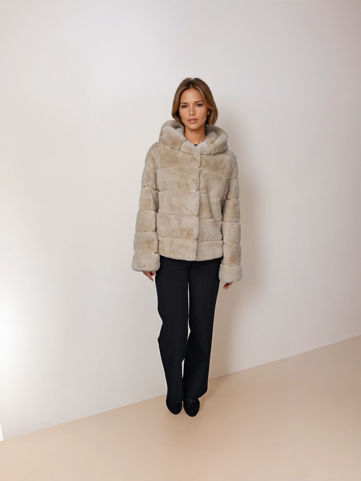 Petrovski, 60 cm. - Kapuze - Rex - Damen - Creme