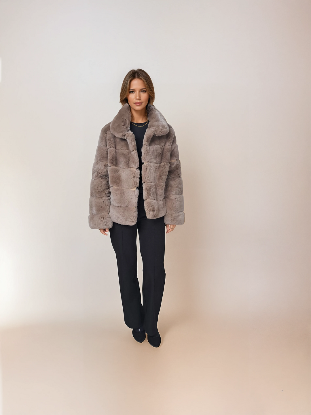 Petrovski, 60 cm. - Kragen - Rex - Damen - Cafe Latte