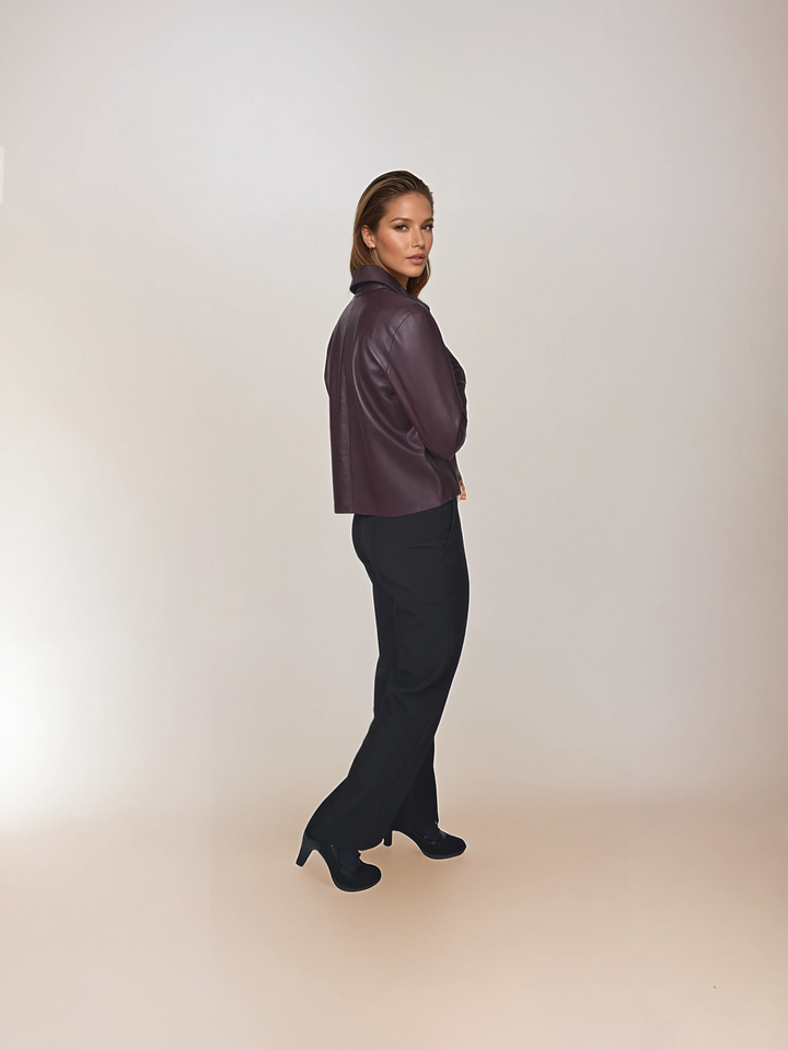 Kana, 52 cm. - Lamb Dior Bonded Leather-Damen - Bordeaux