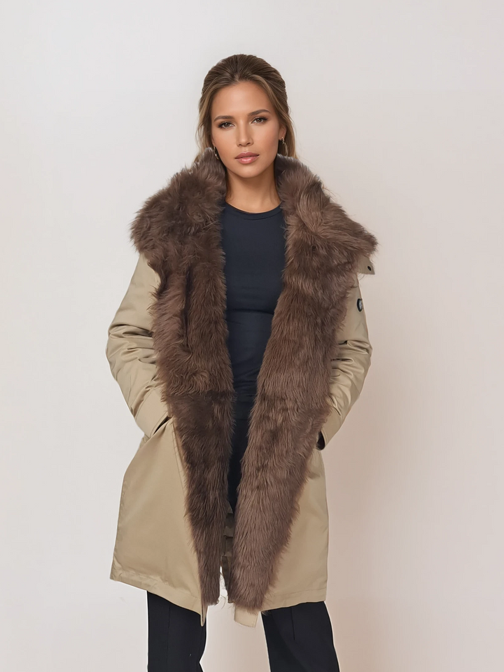 Ivana, 97 cm. - Textile - Women - Off White