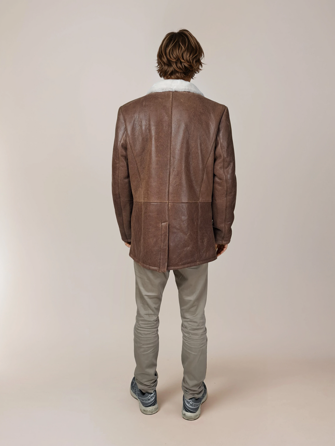 Cooper, 80 cm. - Collar - Nappa Lamb Crack - Man - Whisky