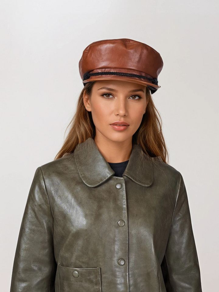 602-5256/08 Hatt - Läder - Tillbehör - Brun