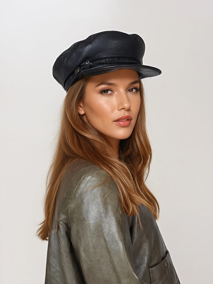 602-5256/08 Hatt - Läder - Tillbehör - Svart