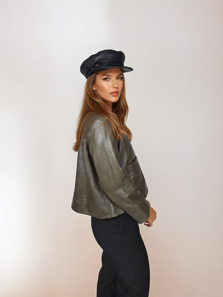 602-5256/08 Hatt - Läder - Tillbehör - Svart