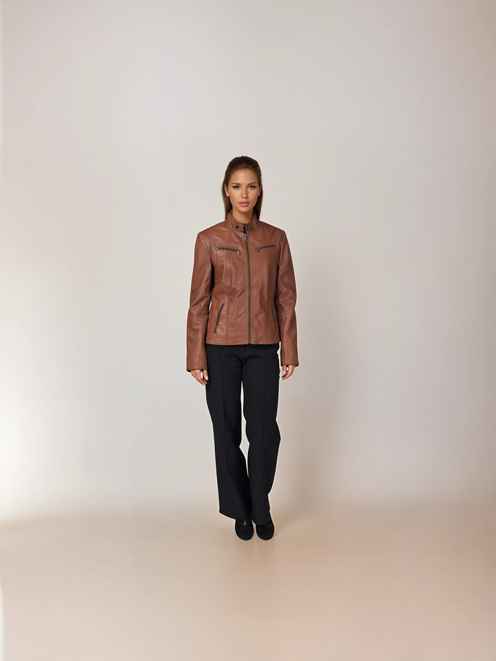 P 14-01 – Lamm-Luxusleder – Damen – Dunkelbraun