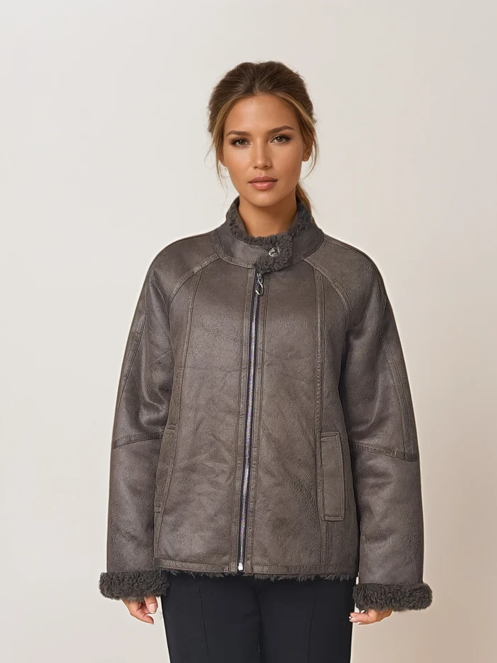 Jouve, 60 cm. - Kragen - Air Wool - Damen - Dust Army