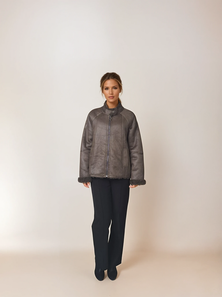 Jouve, 60 cm. - Kragen - Air Wool - Damen - Dust Army