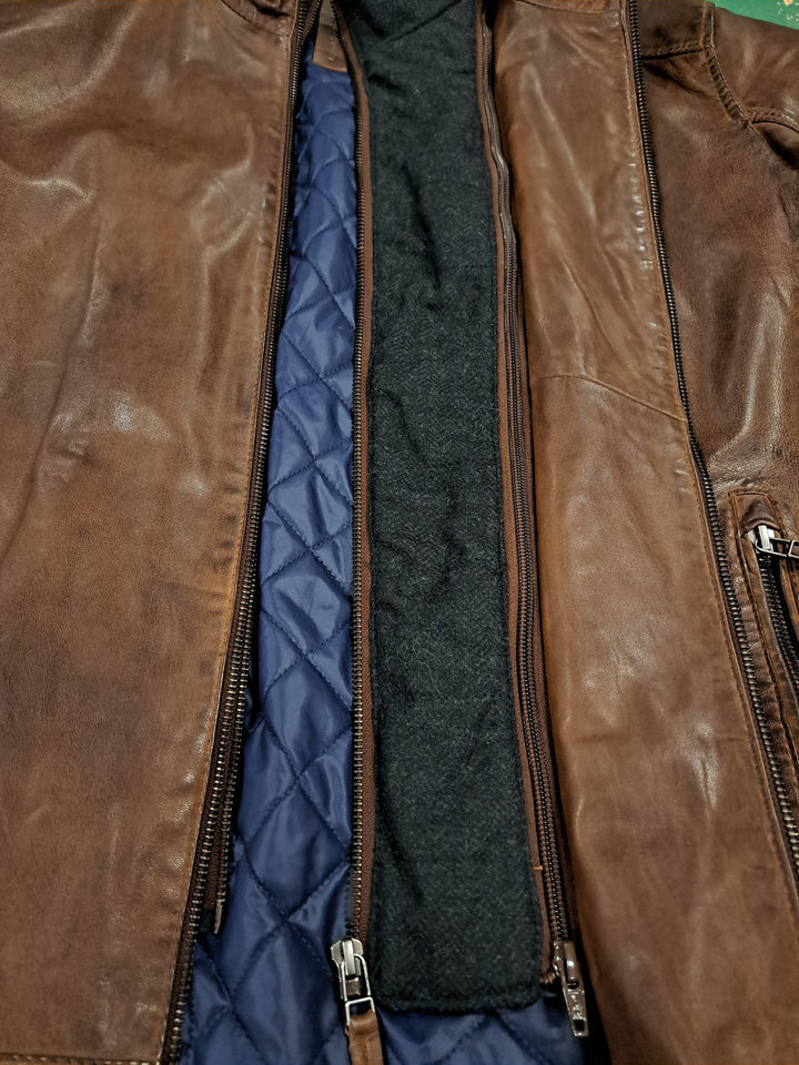 John, 70 cm. Lamb Malli Leather - Man Copper Brown