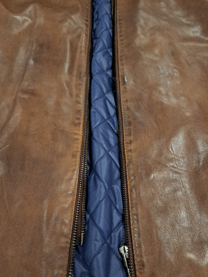 John, 70 cm. Lamb Malli Leather - Man Copper Brown