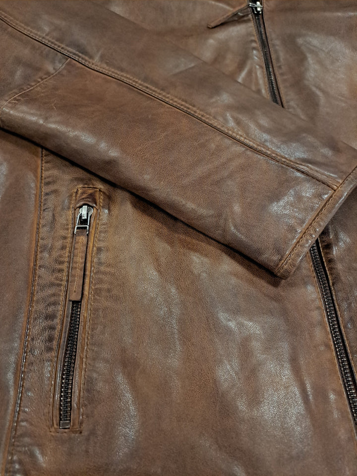 John, 70 cm. Lamb Malli Leather - Man Copper Brown