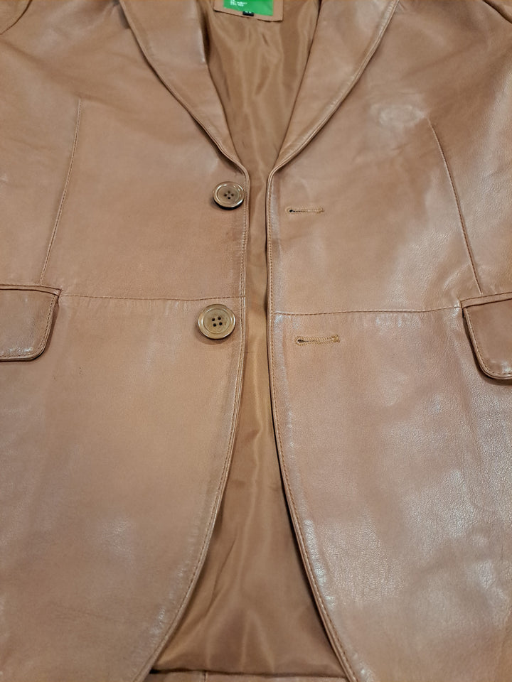 Rafel Blazer - Lamb Malli Leather - Man - Dark Tan