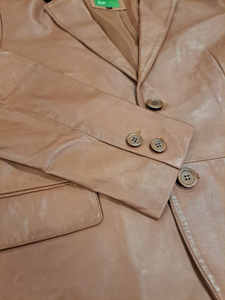 Rafel Blazer - Lamb Malli Leather - Man - Dark Tan