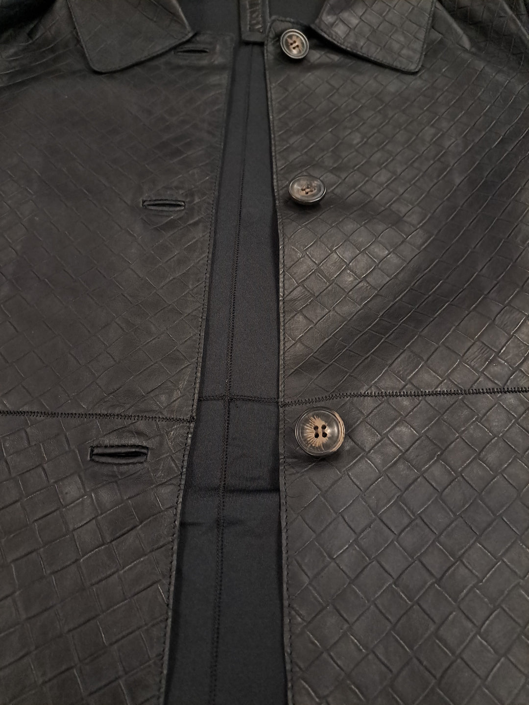 Valentina, 85 cm. - Collar - Lamb Leather - Women - Black