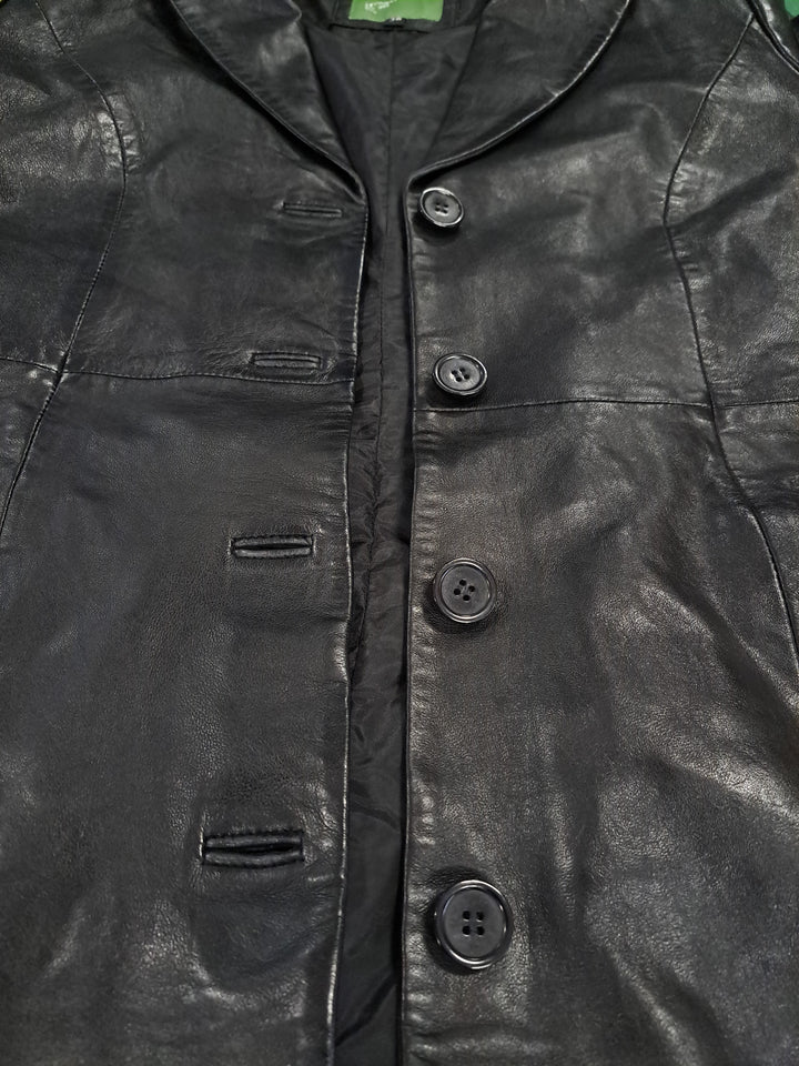 Erika, 95 cm. - Collar - Lamb Polish Nappa Leather - Black