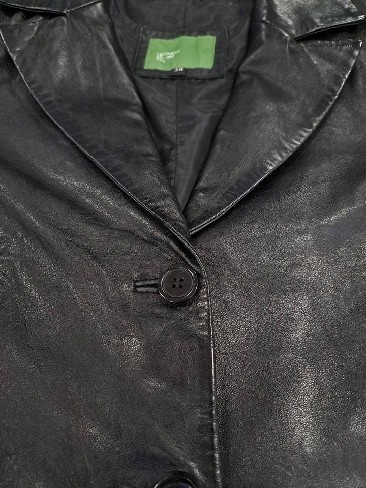 Erika, 95 cm. - Collar - Lamb Polish Nappa Leather - Black