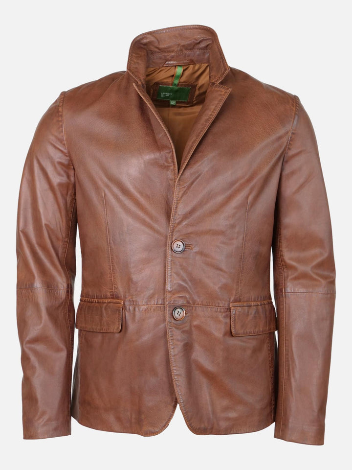 Rafel Blazer, 71 cm. - Lamb Boss Läder - Man - Stone Brown