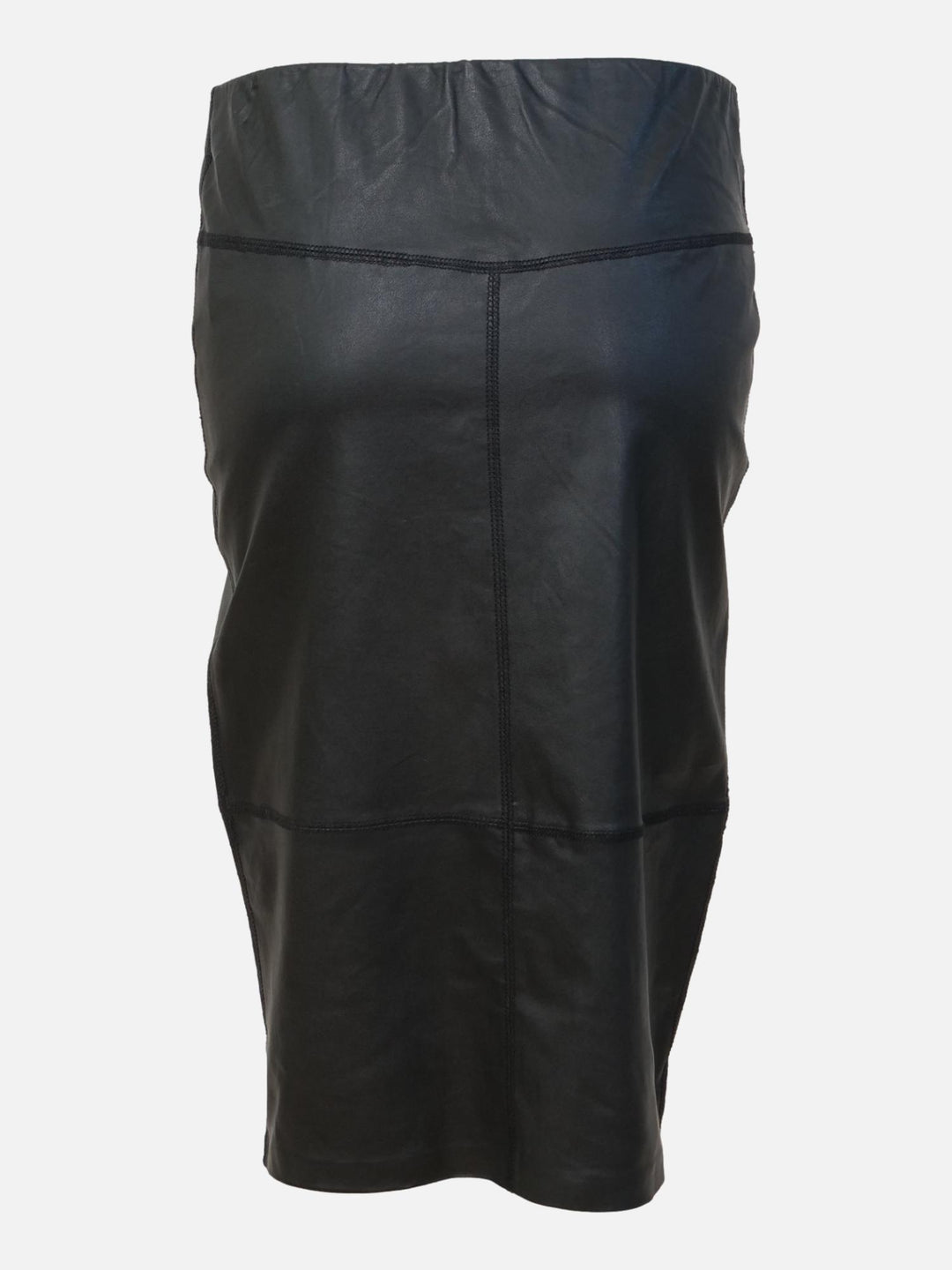 Ingrit Skirt - Lamb Stretch Leather - Women - Black