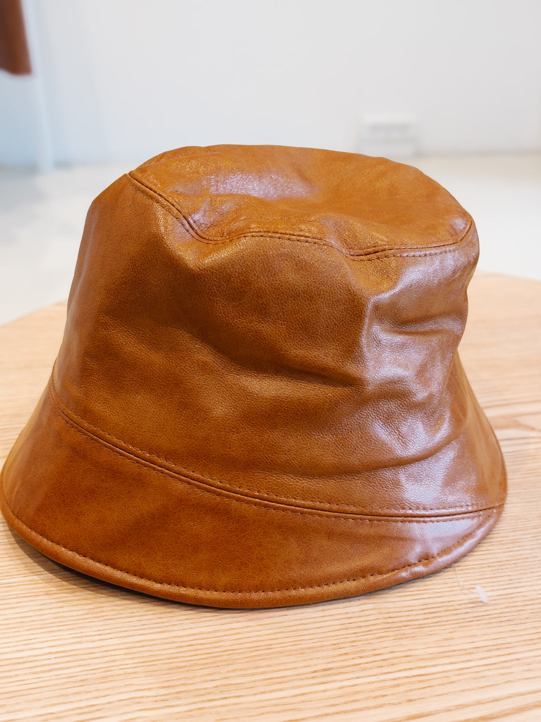 HL24C049 Lederhut - Leder - Accessoires - Cognac