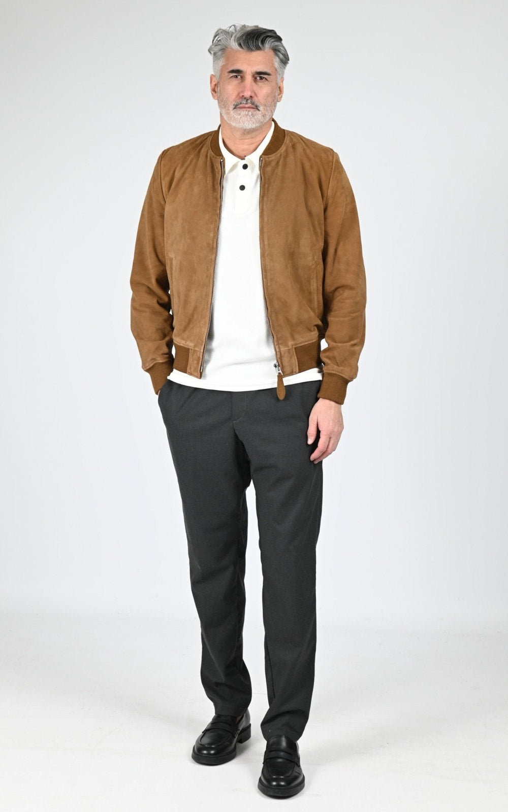 A "LC300" Camel Schott Blouson Homme details photo