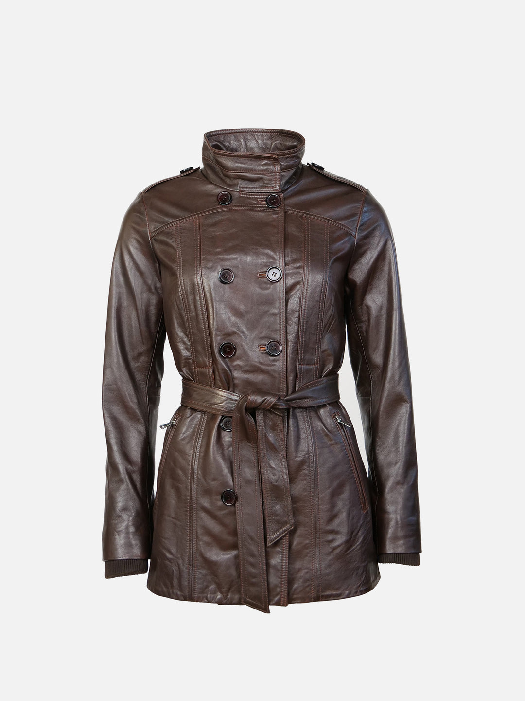 New Riley, 70 cm. - Lamm-Malli-Leder - Damen - Parker Cognac