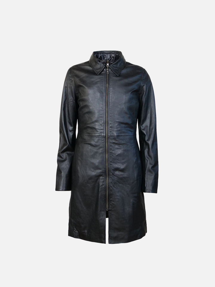 Aricia, 90 cm.  - Lamb Malli Leather Jacket - Women - Black