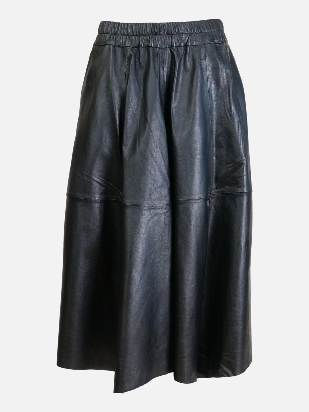 Venla Skirt, 80 cm. - Lamb Leather - Women - Black