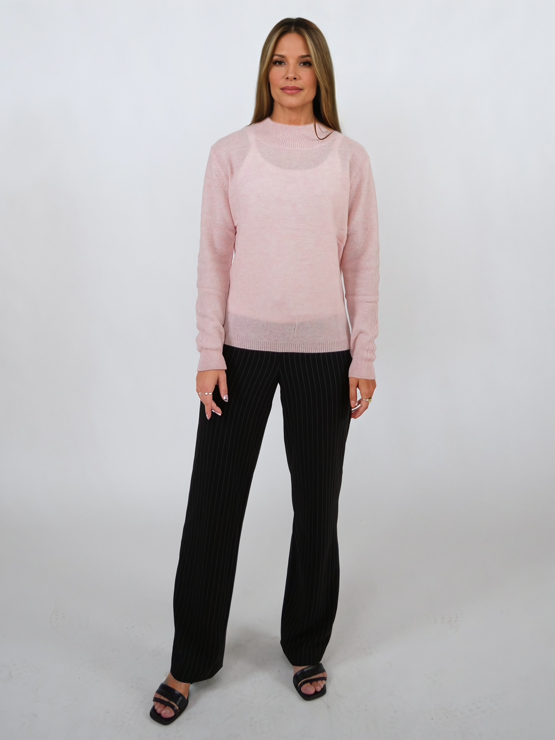 MKI Damenpullover – 100 % reines Kaschmir – Accessoires – Rosa