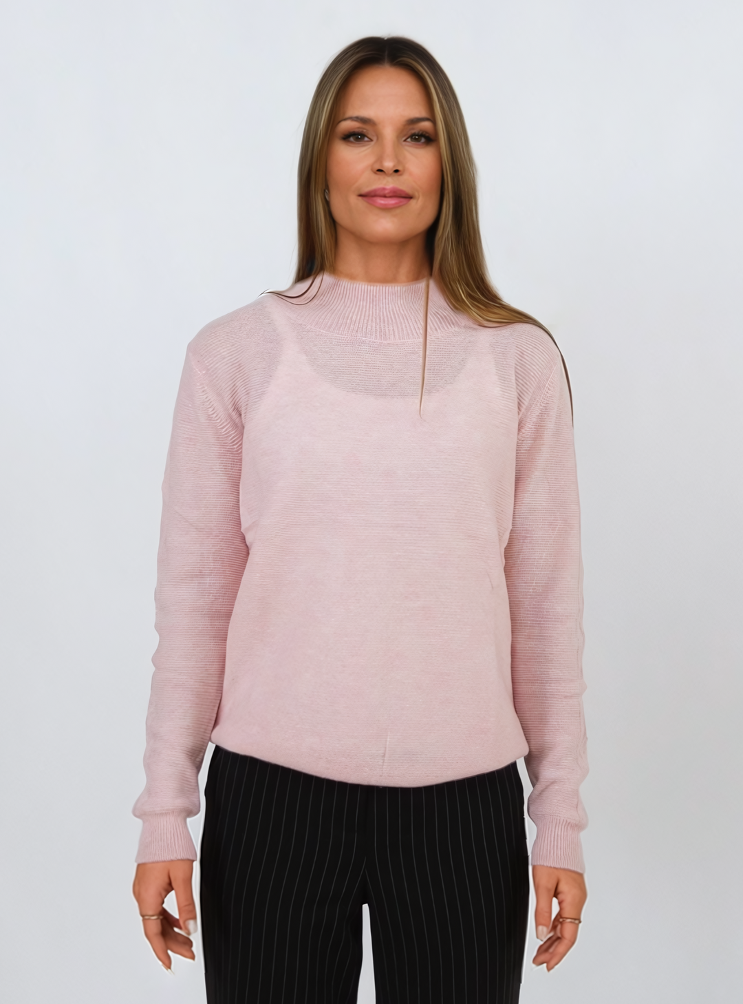 MKI Damenpullover – 100 % reines Kaschmir – Accessoires – Rosa