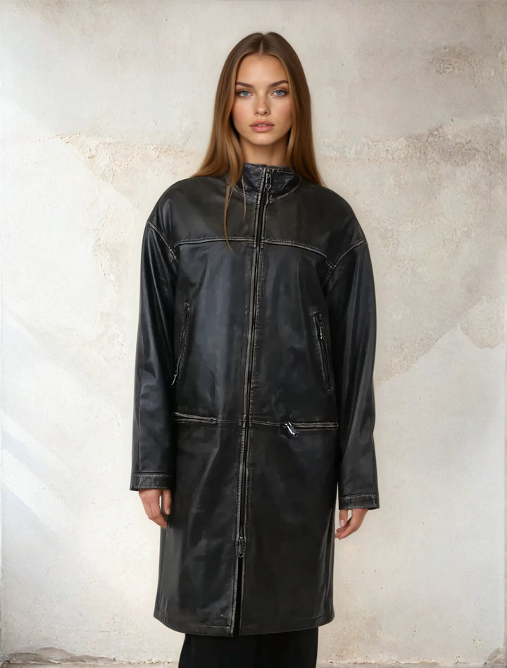 Cosette, 95 cm. - Lamb Leather - Women - Black